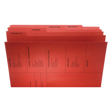 PAGNA Hängemappe Personal 5-teilig 44105-01 rot