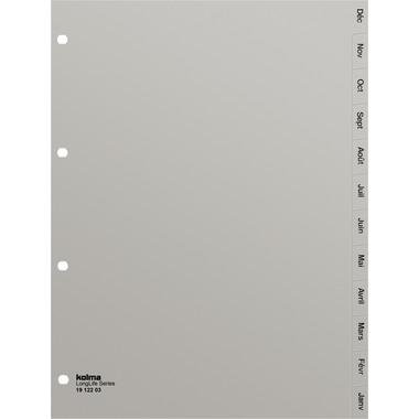 KOLMA Register LongLife A4 19.122.03 grau Dez-Jan (FR)