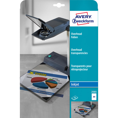 AVERY ZWECKFORM Overhead-Folien A4 2503 Inkjet, 0.11mm 10 Stk.