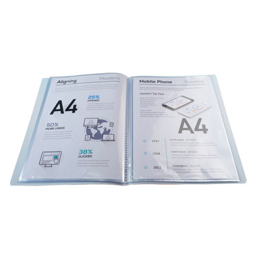 EXACOMPTA Cartella ad anelli Aquarel A4 88560E ass. 50 buste