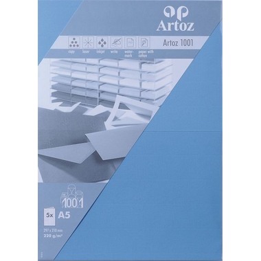 ARTOZ Karten 1001 A5 107392264 220g, marienblau 5 Blatt