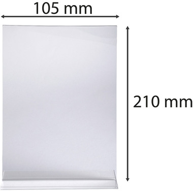 EXACOMPTA Supporto da tavolo A6 86158D trasparente, forma T alto