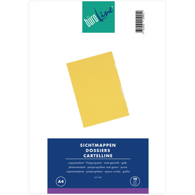 BÜROLINE Dossiers PP A4 667304 jaune matt 10 pcs.