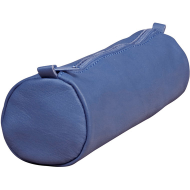 CLAIREFONTAINE Schlamperetui AgeBag 21x6cm 77023C blau, rund, Leder