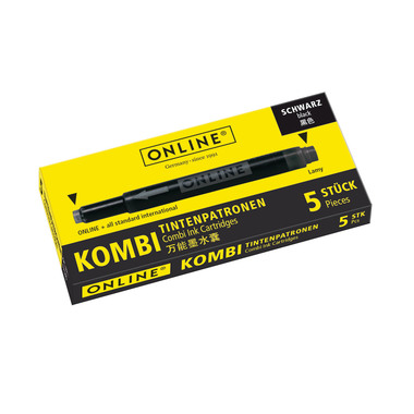 ONLINE Cart. encre combi 17306/12 Black 5 pcs.