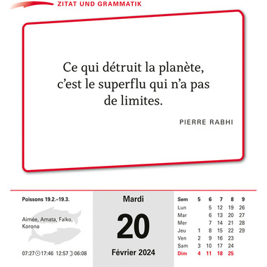 HARENBERG Abreisskalender Französisch 2110900 DE, 12,5 X 16cm 2024