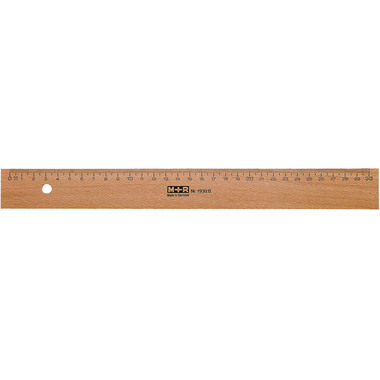 M+R Lineal 30cm 719300000 Metalleinlage Buche