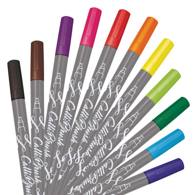 ONLINE Callibrush Pen Double Tip 2mm 19045 ass. 11pcs., étui