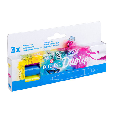 TALENS Ecoline Duotip Set 11609900 3 Primärfarben