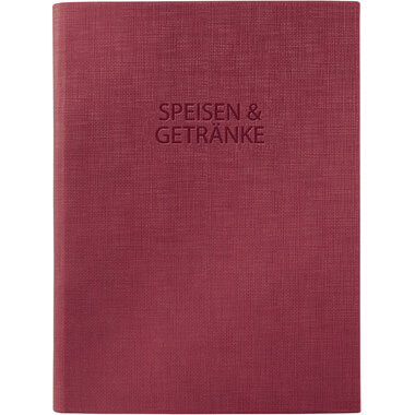 SIGEL Speisekartemappe,Gummib. A5 SM113 2Doppel-H.175x245x12, rot