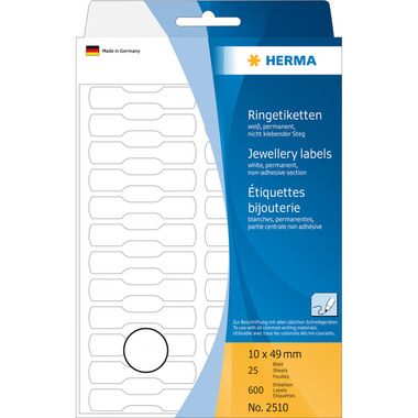 HERMA Etiquettes 49x10mm 2510 blanc 600 pcs.