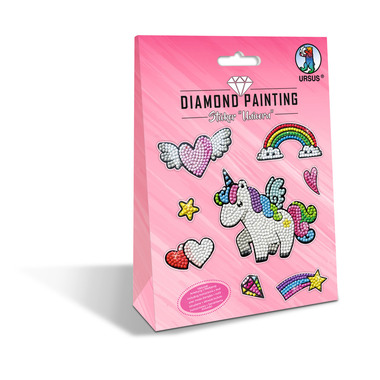 URSUS Diamond Sticker Unicorn 43500001 10x15cm 2 Bogen