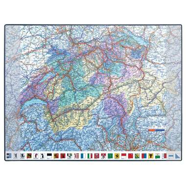 HANSA Sous-main DE/FR 41-6020.001 GeoPad Suisse 65x50cm
