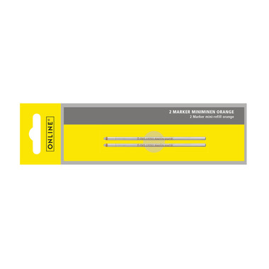 ONLINE Kugelschreiber-Minen B 40014/3 orange fluo 2 Stück