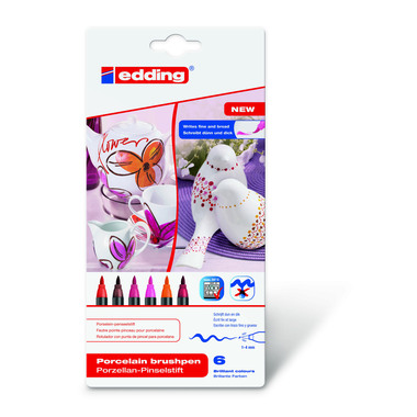 EDDING Porzellanmarker 4200 1-4mm 4200-E6-Warm 6 Warm Colours