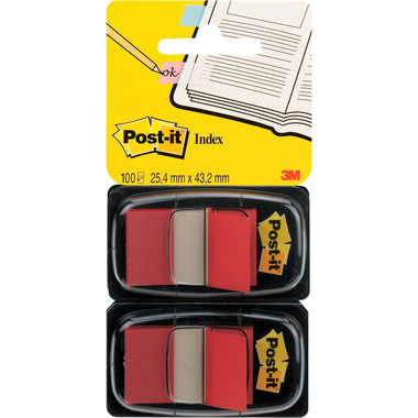 POST-IT Index 2-set 25,4x43,2mm 680-R2 rosso 2x50 pz.