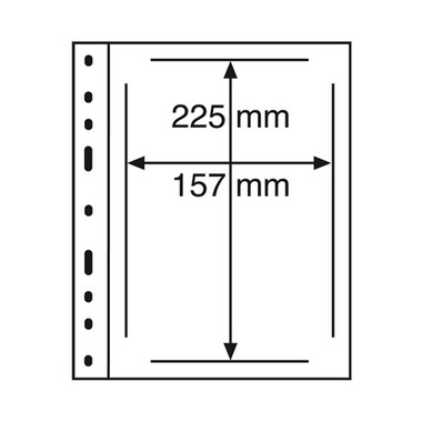 Fogli di plastica OPTIMA per fogli primo giorno, confezione da dieci, trasparenti