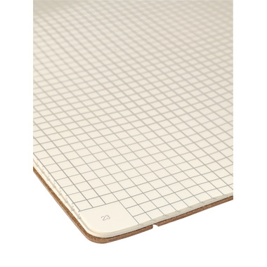 TRANSOTYPE senseBook FLAP A5 75010502 kariert, M, 135 Seiten beige
