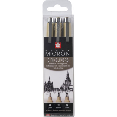 SAKURA Pigma Micron Set POXSDK3A 0,5/0,6/0,7mm 3 Stück