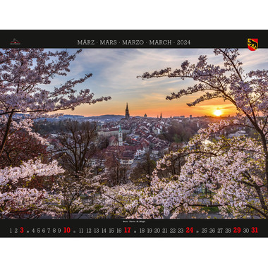 CALENDARIA Bern 2024 43494626 DE/E/FR/IT, 40x31cm