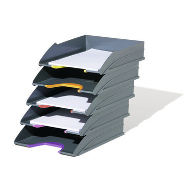 DURABLE Briefkorb-Set Varicolor -C4 7705/57 grau/anthrazit, 5-teilig