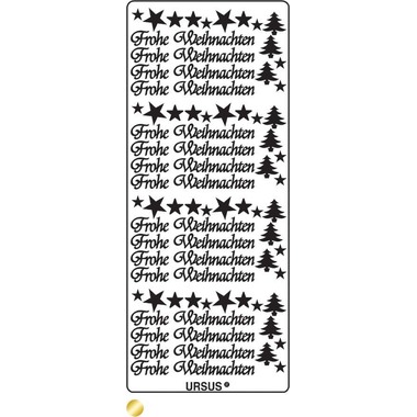 URSUS Kreativ Sticker 59100059 Frohe Weihnachten gold