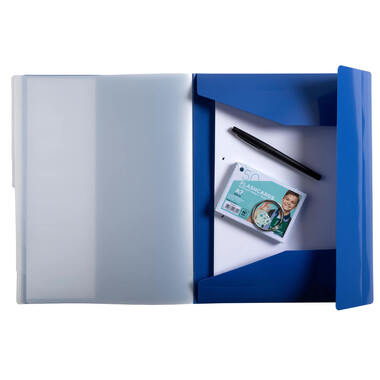 EXACOMPTA Cartella A4 56212E blu navy PP, 8 scom.