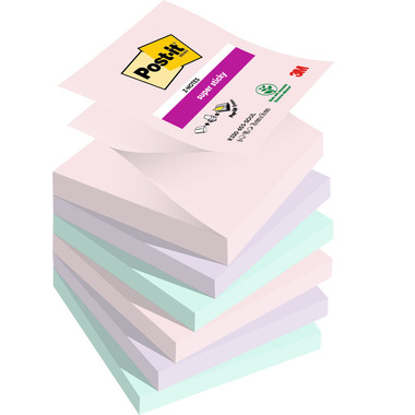 POST-IT Super Sticky Z-Notes 76x76mm R330-6SS-Soul Soul 3 Farben 6 x 90 Blatt