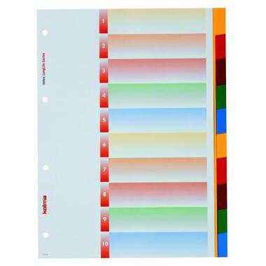 KOLMA Register LongLife A4 19.104.20 blanko, farb. Tabs, 10 - teilig