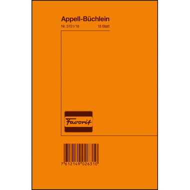 FAVORIT Libro apello 12×18cm 5151/18 D 18 fogli