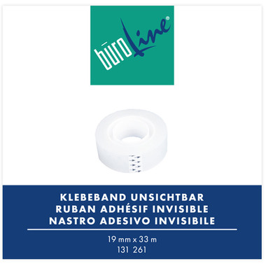 BÜROLINE Klebeband 19mmx33m 131261 transparent, unsichtbar