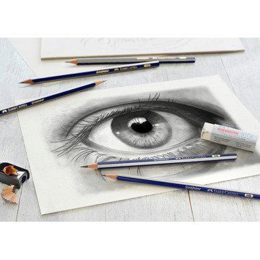 FABER-CASTELL Gesso 114000 Matita, cancell., tempramat.