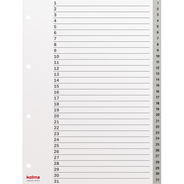 KOLMA Registro LongLife A4 19.314.03 grigio 1-31