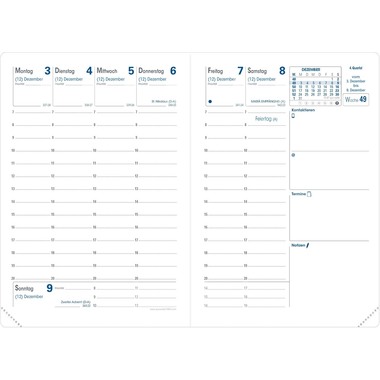 QUO-VADIS Agenda Club Tour DE 2024 003654Q salbeigrün, 1W/2S, 9x12,5cm