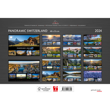 CALENDARIA Panoramic Switzerland 2024 43494614 D/F/I/E, 48x33cm