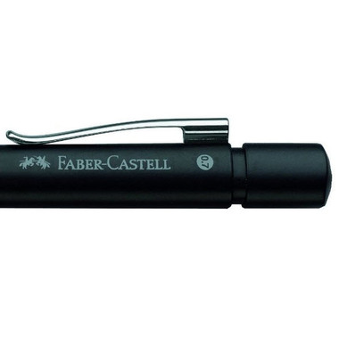 FABER-CASTELL Druckbleistift GRIP 2011 B 131287 schwarz met., Radierer 0.7mm