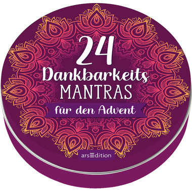 ARS EDITION Adventskalender Dose 135416 24 Dankbarkeitsmantras