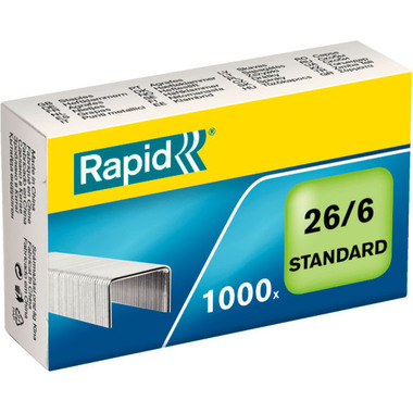 RAPID Agrafes 26/6 mm 24861300 galvanisé 1000 pcs