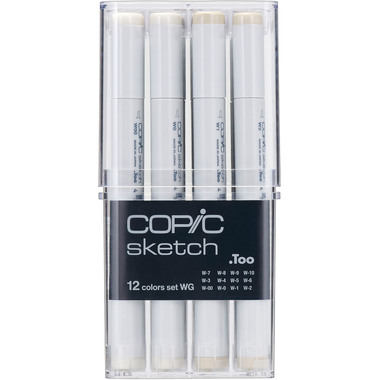 COPIC Marker Sketch 21075954 grey-Set WG, 12 pcs.