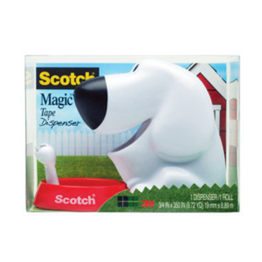 SCOTCH Dispenser Hund weiss C31 inkl.1 Rol.Magic 810 19mmx7.5m