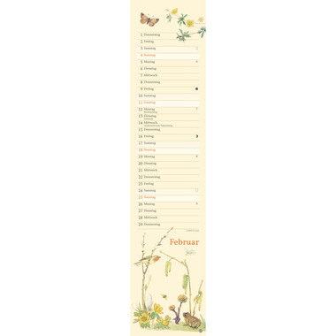 HEYE Jahreskalender Edith Holden 1405 DE, 11x49cm 2024