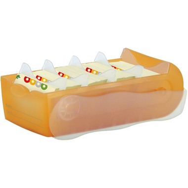 HAN Boîte fichier Croco 998-613 A8 orange transp. 100 cartes