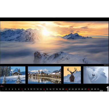 CALENDARIA Panoramic Switzerland 2024 43494614 D/F/I/E, 48x33cm