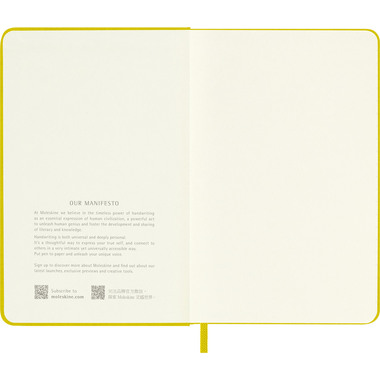 MOLESKINE Notizbuch Color 9x14cm 56598853032 gelb, liniert, 240 Blatt, HC
