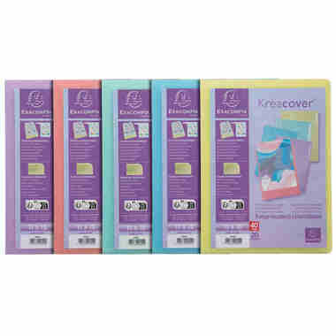 EXACOMPTA Sichtbuch Aquarel 11x15cm 5809E ass. 20 Taschen