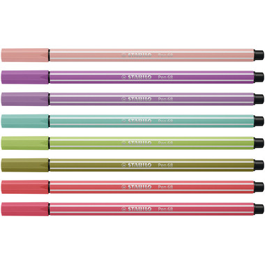 STABILO Fasermaler Pen 68 1.0mm 68/8-02 ass. 8 Stück