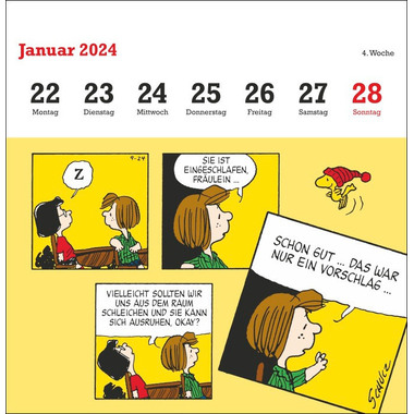 HEYE Postkartenkalender Peanuts 22963 DE, 16.5x17.7cm 2024