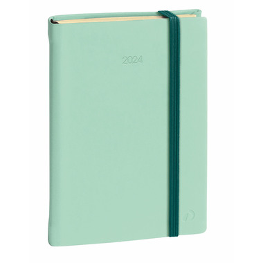 QUO-VADIS Agenda Silk DailyPocketML 2024 617019Q 1T/1S, grün 8.5x13cm
