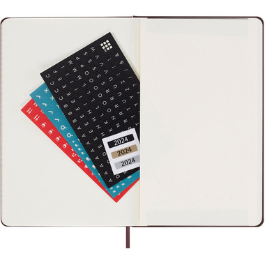 MOLESKINE Wochen-Notizkalender 2024 056598857108 1W/1S, bordeaux, HC, L/A5