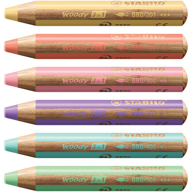 STABILO Farbstifte Woody 3 in 1 880/503 pastell grün